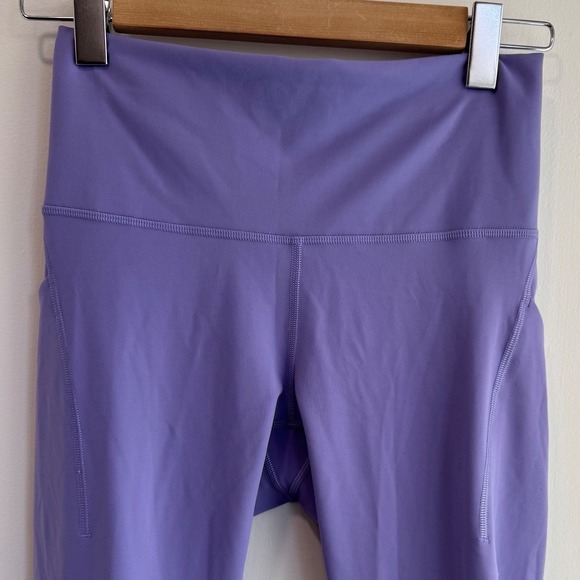 Lululemon Wunder Train High Rise Leggings Periwinkle Purple Pockets Size 8 - Picture 2 of 8